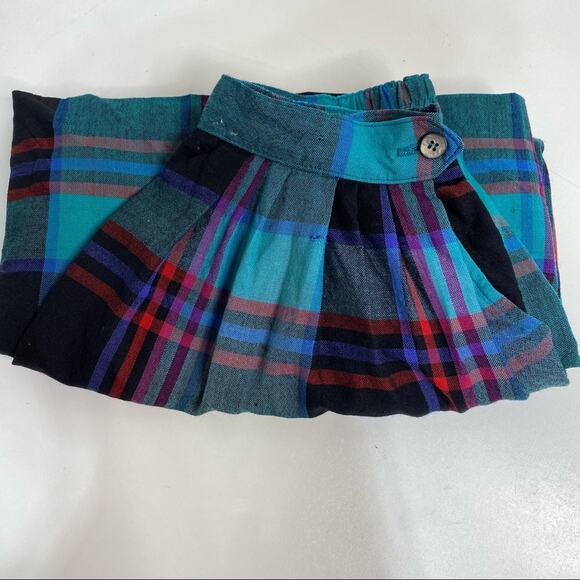 Stephanie Edwards Vintage Wool Plaid Pleated Midi Skirt - Picture 11 of 14